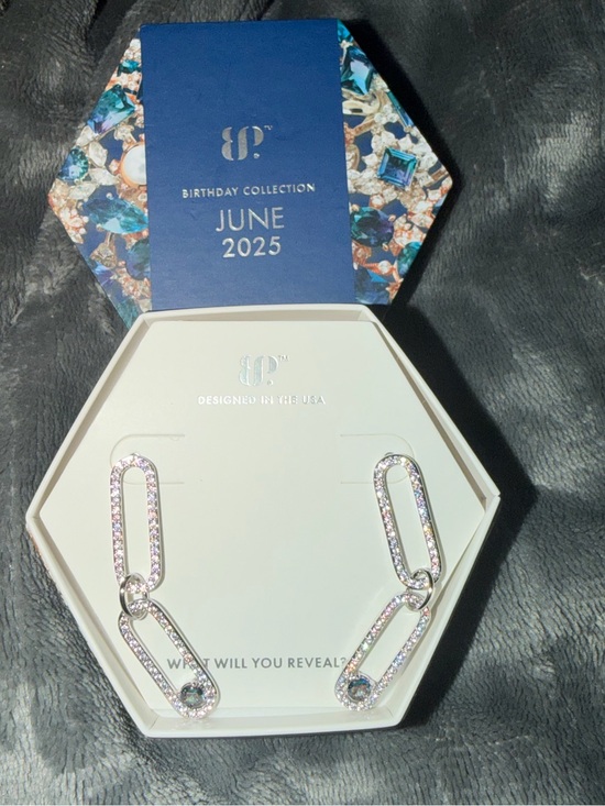 Bomb Party Jewelry - Bomb Party June Birthday Earrings-Dreaming of This Day on Rhodium